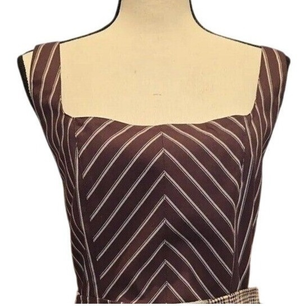 GB‎ Tank & Patchwork Mini Skirt Set NWT | Size XL | Striped & Plaid Mixed Print